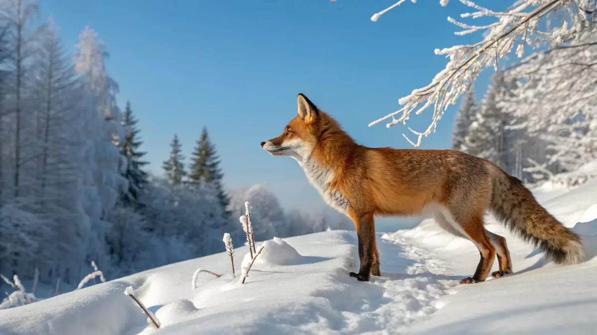 Лису бегающую по центру Астаны заметили на проспекте Республики
