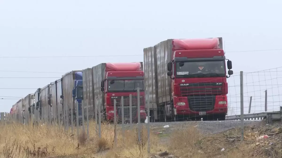 Кедендегі кептеліс: Түркістан облысында жүк көліктері 10 күннен бері кезекте тұр