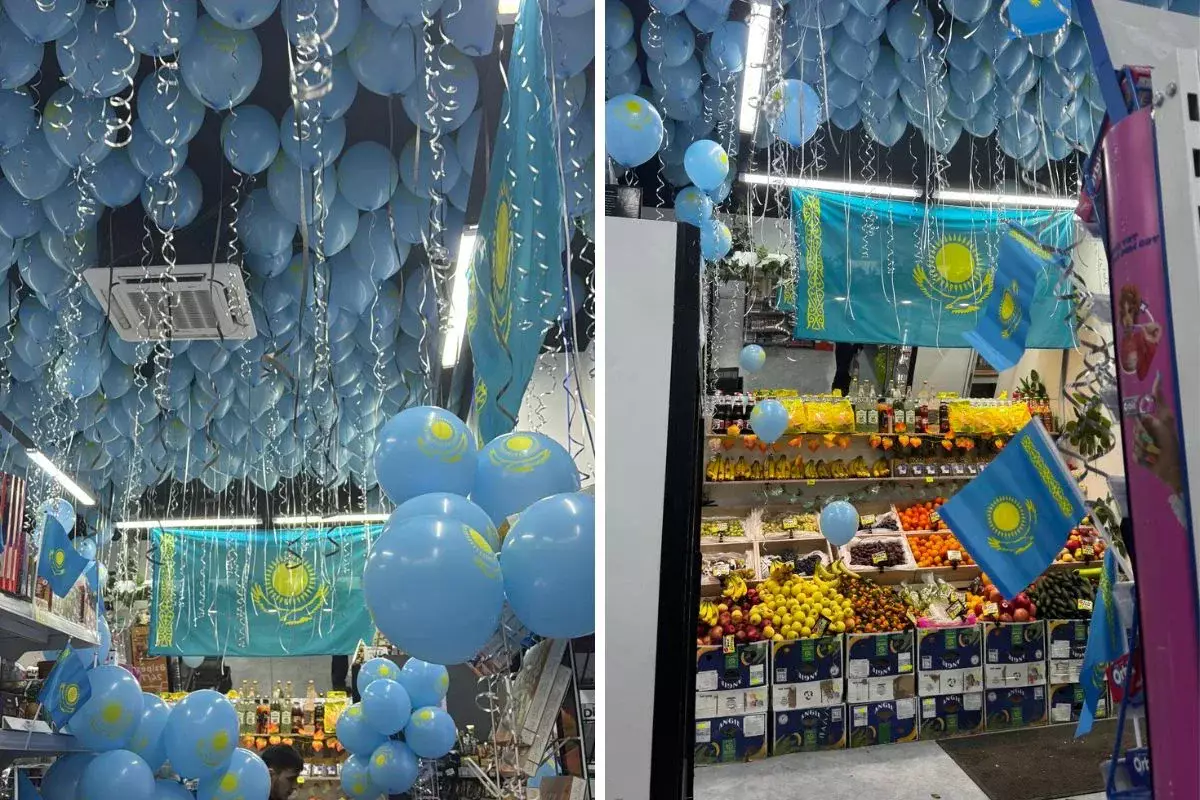 Тәуелсіздік күніне орай безендірілген дүкен елді таңқалдырды (ВИДЕО)