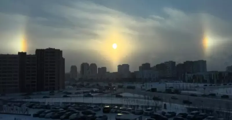 Жители Астаны стали свидетелями необычного явления в небе