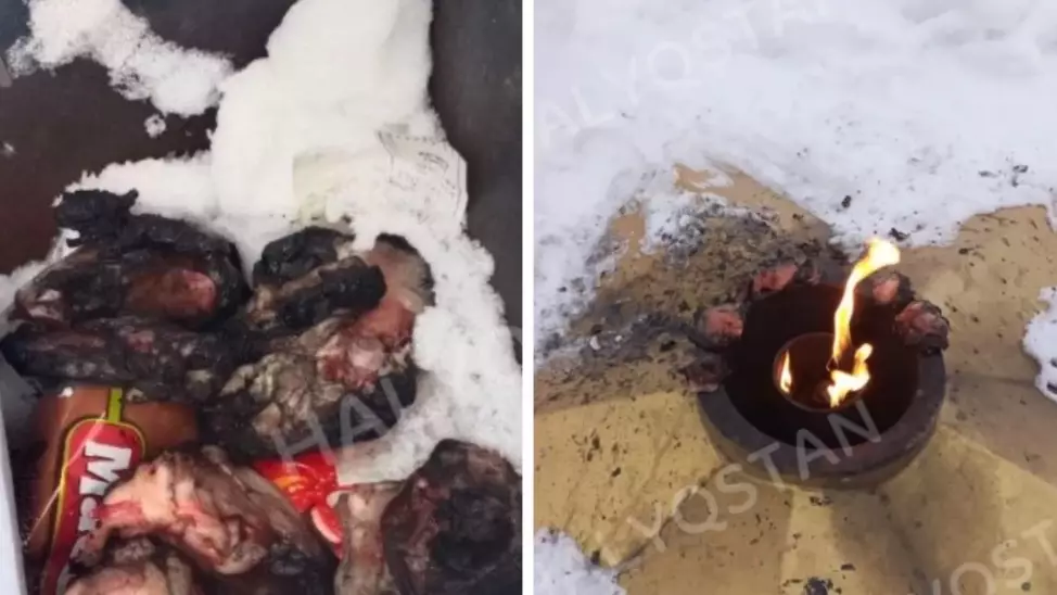 Риддедегі Мәңгілік алауда ет қуырған ер адам ұсталды