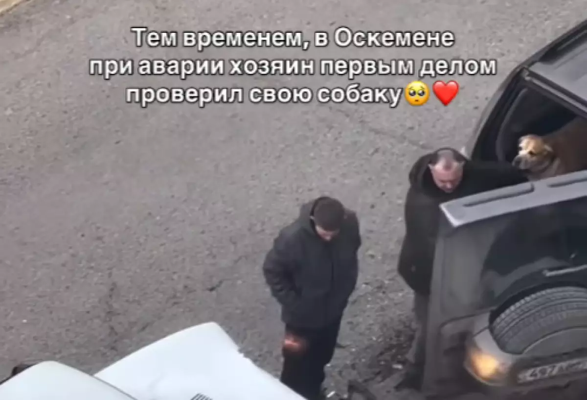 Казахстанцы восхищены поведением водителя после ДТП в Усть-Каменогорске