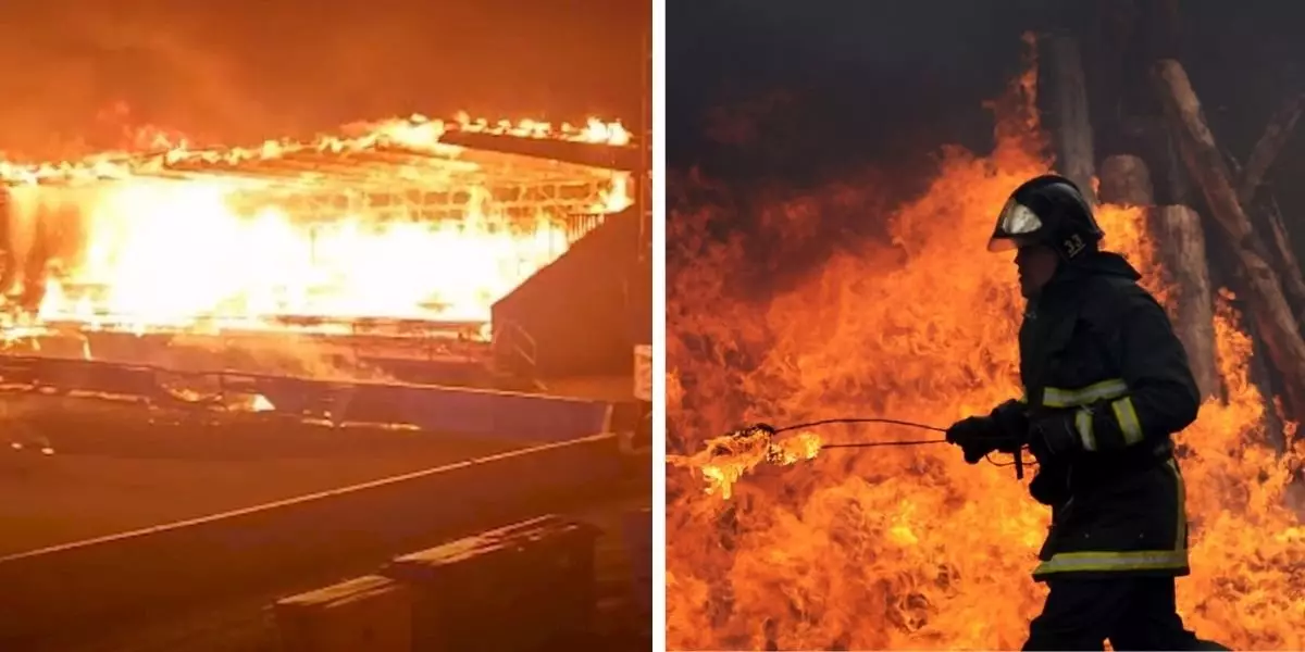 Дети сожгли стадион из-за поражения любимой футбольной команды (Видео)