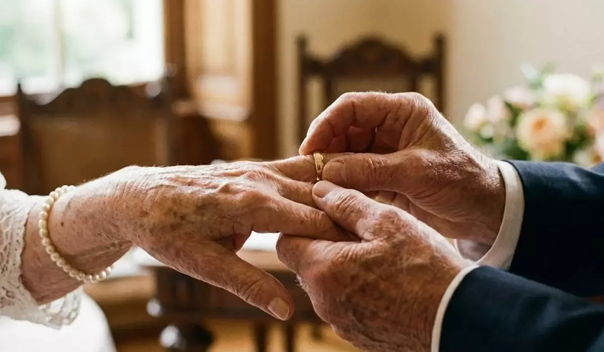 80-летняя невеста и 85-летний жених связали себя узами брака в Алматы