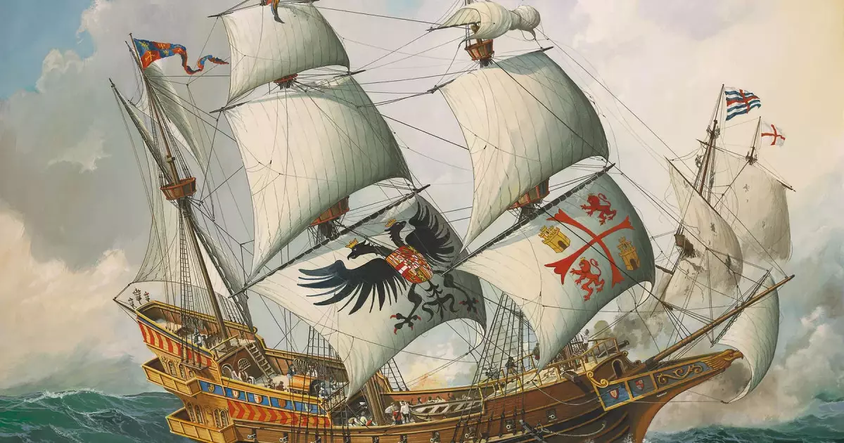   17 миллиард доллар алтын теңгелері бар галеон суға батып кеткен   