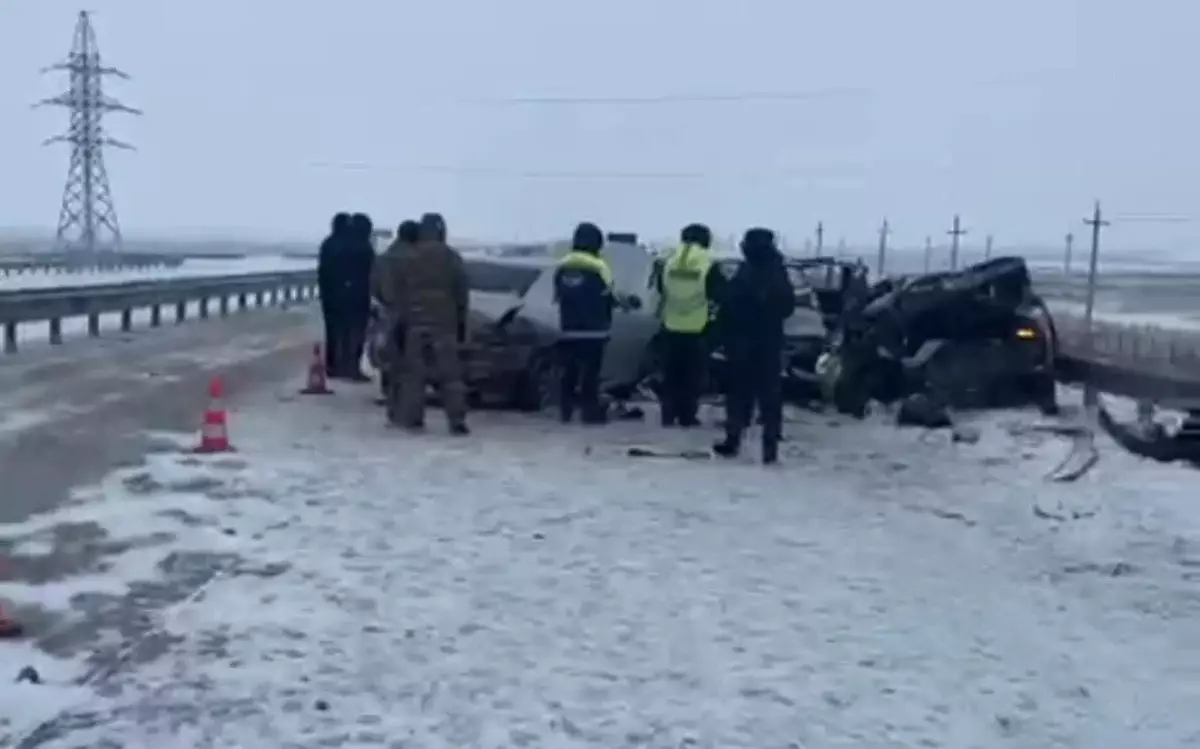 Ақмола облысында жеті көлік соқтығысып, бір адам қаза тапты