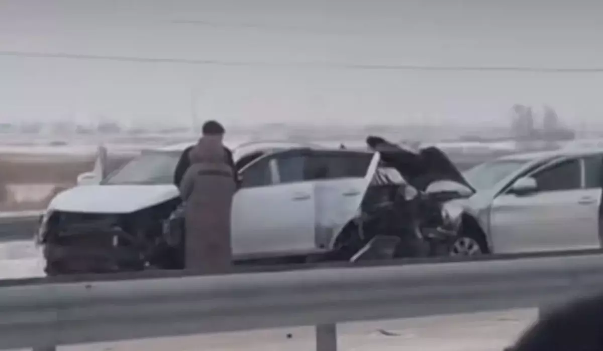 Жуткое ДТП на трассе Астана - Ерейментау - Шидерты: погиб один человек (ВИДЕО)