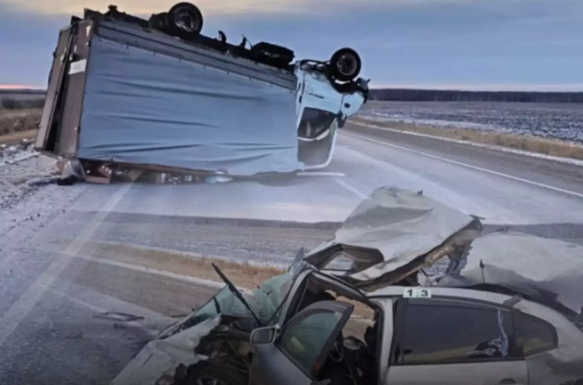 ДТП с тремя автомобилями произошло на трассе Астана – Петропавловск