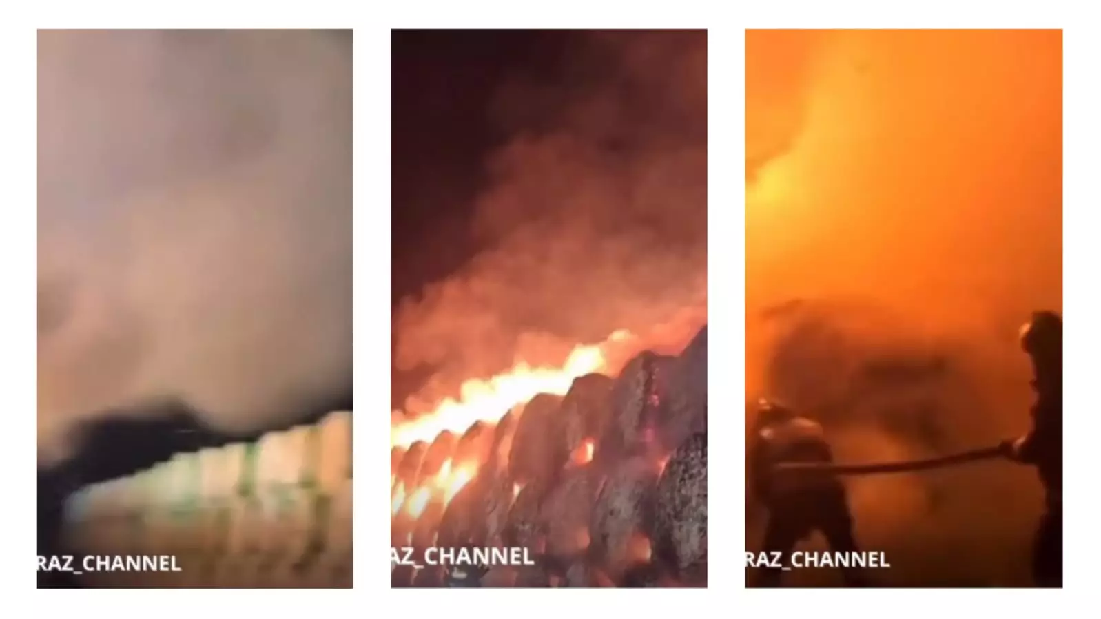 Түркістан облысында мақта зауытында тау-тау мақта жанып жатыр (ВИДЕО)