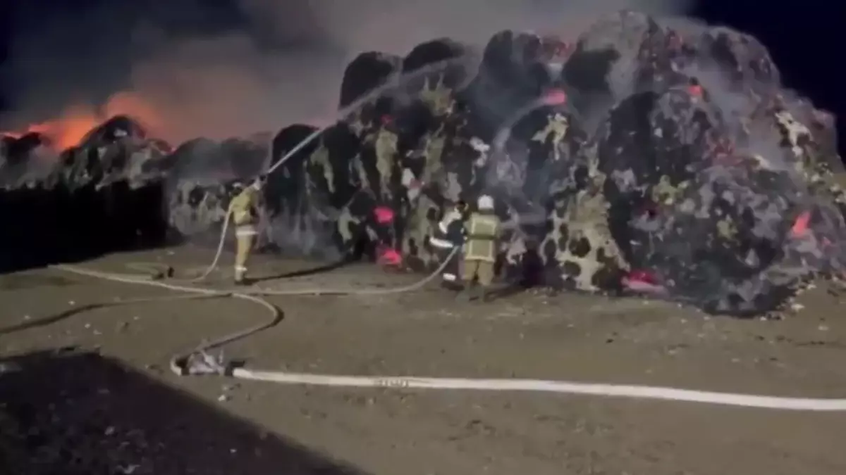 Түркістан облысында мақта зауыты отқа оранды