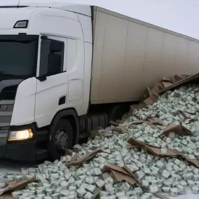 Фура с йогуртами попала в ДТП в Мангистау: водитель раздал груз