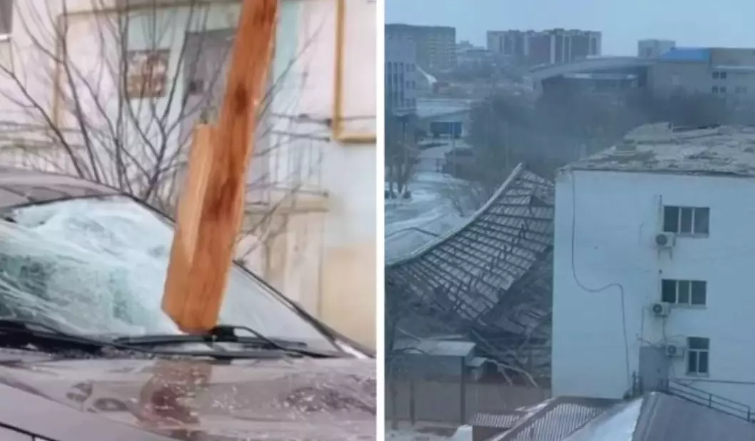 Дауыл салдары: Атырауда көпқабатты үйге қауіп төнді