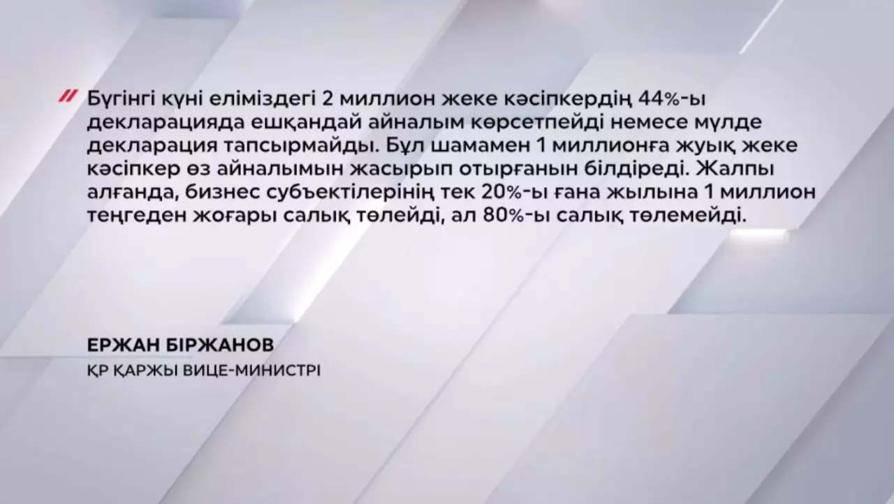 Елде 2 млн кәсіпкер бар