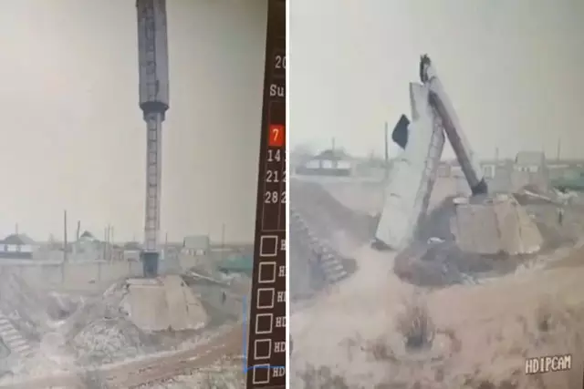 Батыс Қазақстанда қатты желден су мұнарасы құлап кетті