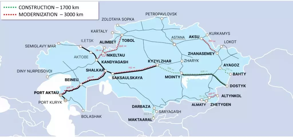 Казахстан ускоряет развитие трансказахстанского железнодорожного коридора.