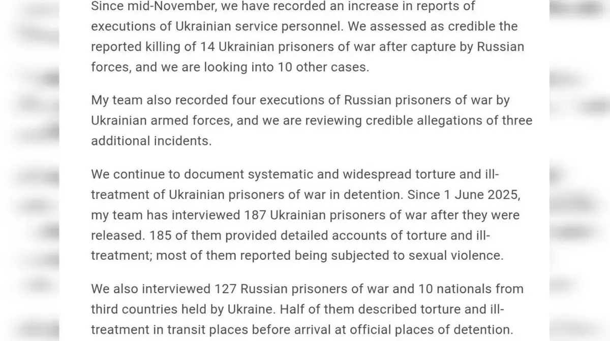 ООН: Россия и Украина убивают и пытают военнопленных
