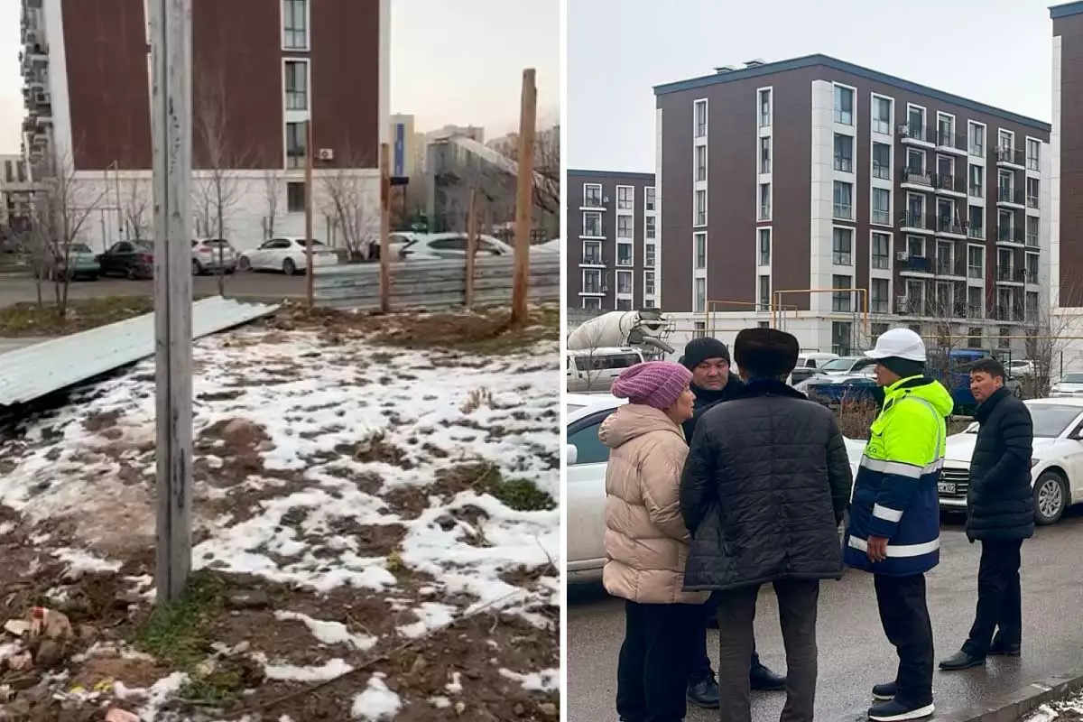 "Балалар алаңын салсын, болмаса тиіспесін": Алматыда шағынаудан тұрғындары үйінің жанында рұқсатсыз құрылыс жүріп жатқанына қарсы шықты