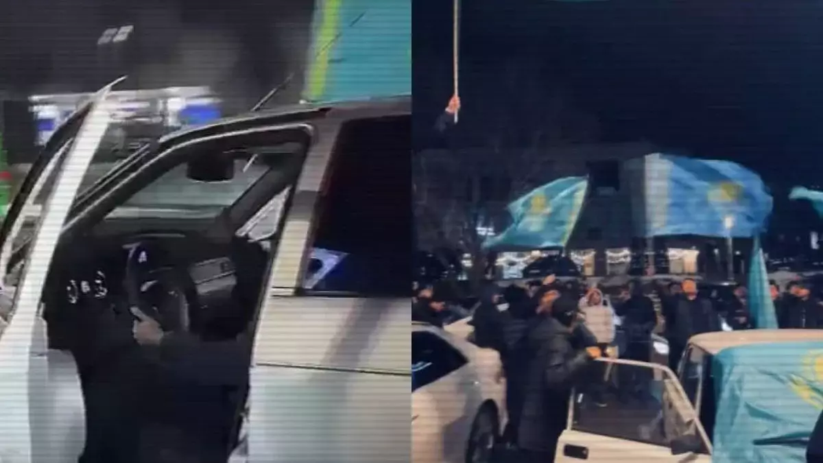 Мерекеде көлігіне ту ілгендерге неге айыппұл салынды