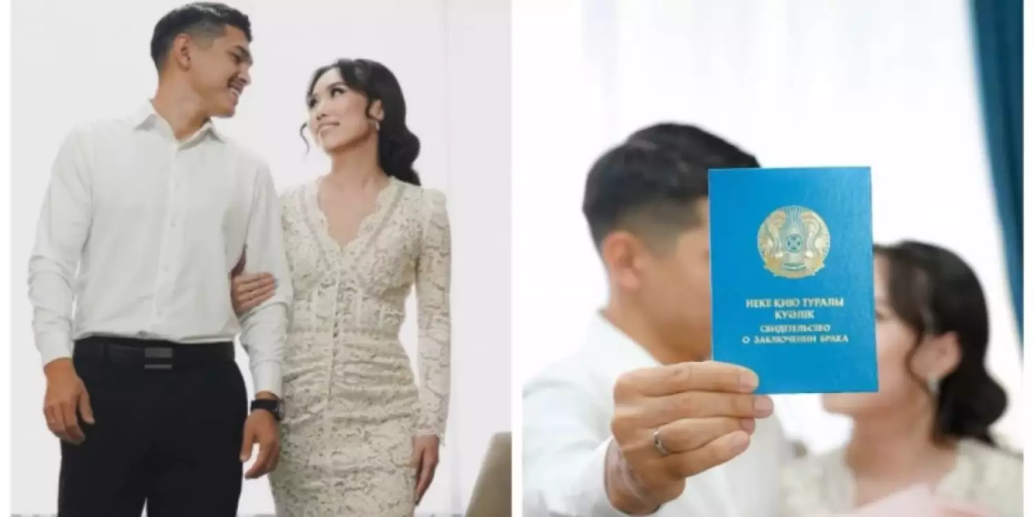 Ұлттық құраманың футболшысы кімге үйленгенін көрсетті