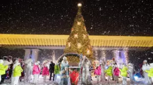 Алматы қаласының барлық аудандарында жаңа жылдық шыршалардың шамдары бір мезгілде жағылады