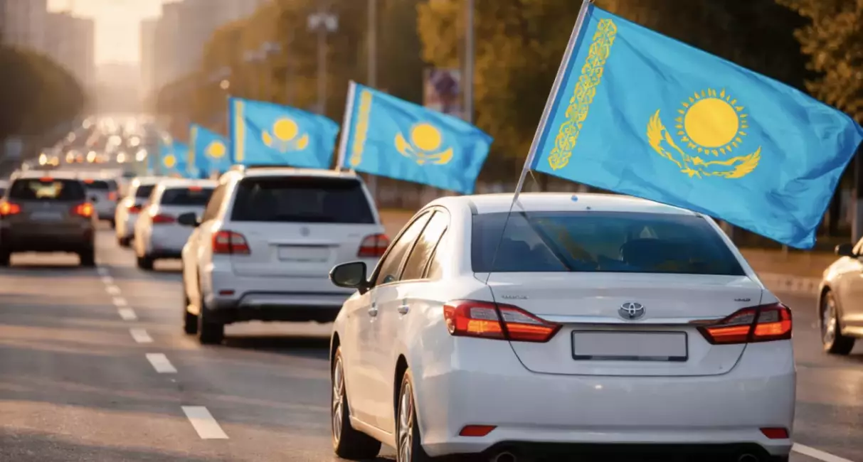 Тәуелсіздік күні: автокөлігіне Мемлекеттік Ту ілгендерге не болмақ