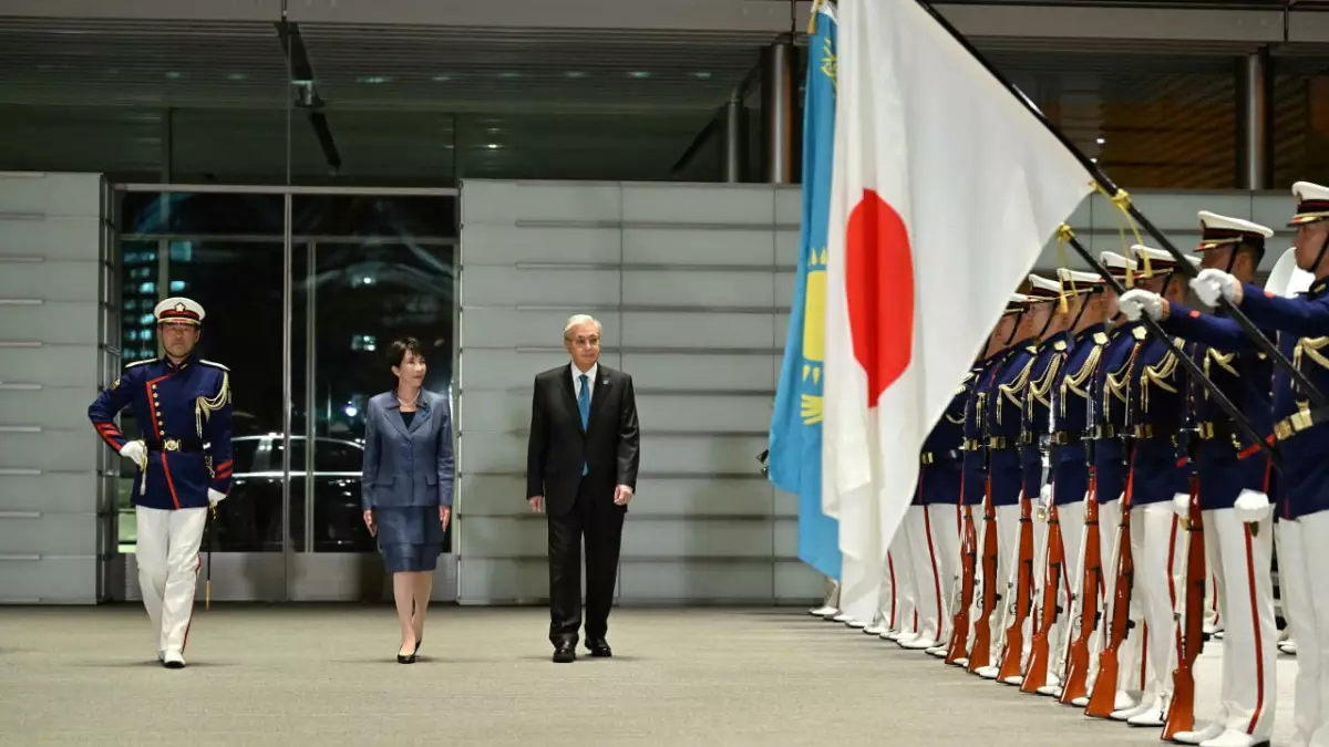 Жапония Премьер-министрінің офисінде Тоқаевты ресми қарсы алу рәсімі өтті