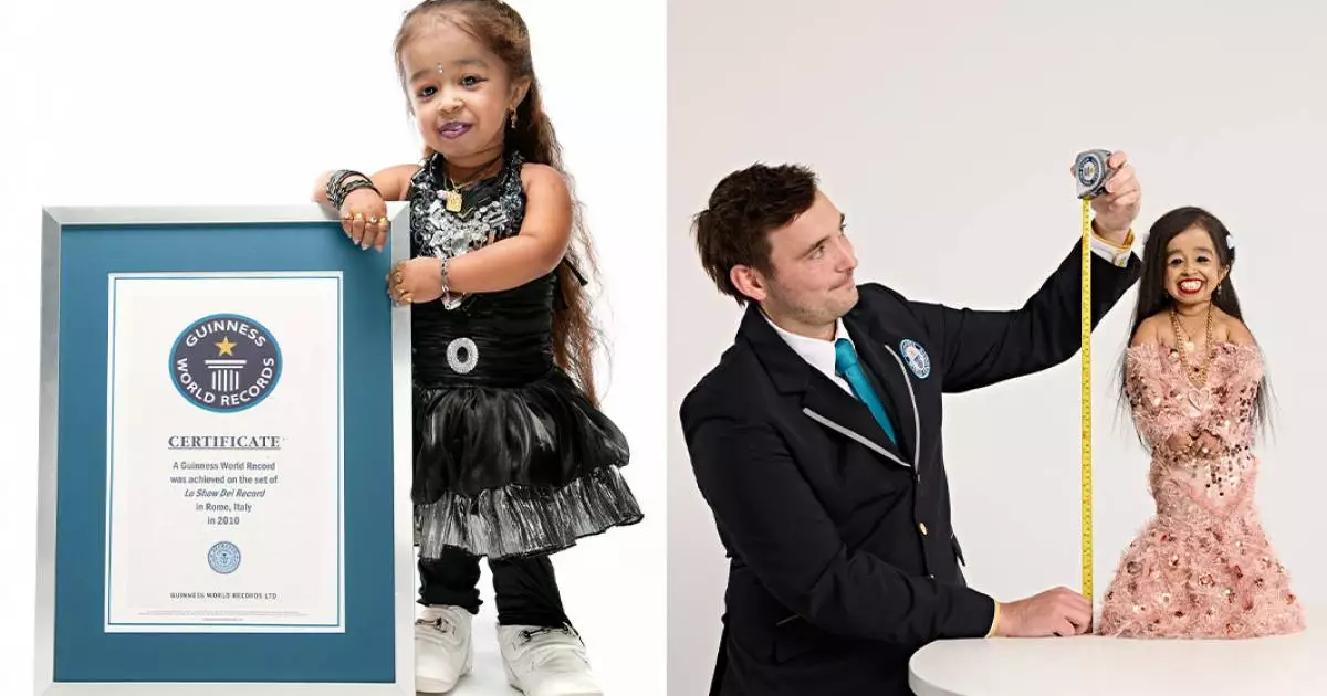  Гиннес рекордтар кітабына енген ең қысқа бойлы әйел 32 жасқа толды 