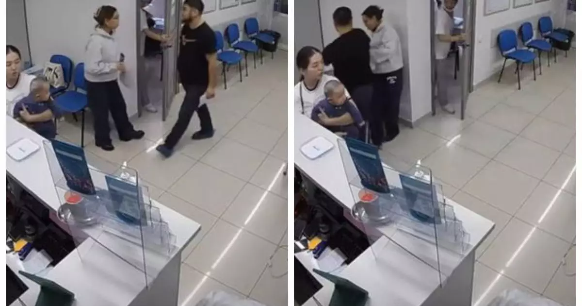  Семейдегі емханада кезекке таласқан ер адам жүкті әйелге қол көтерген (ВИДЕО) 