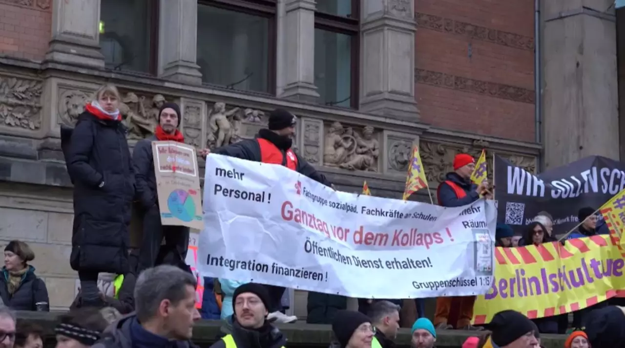 Германияда мұғалімдер ереуілге шықты