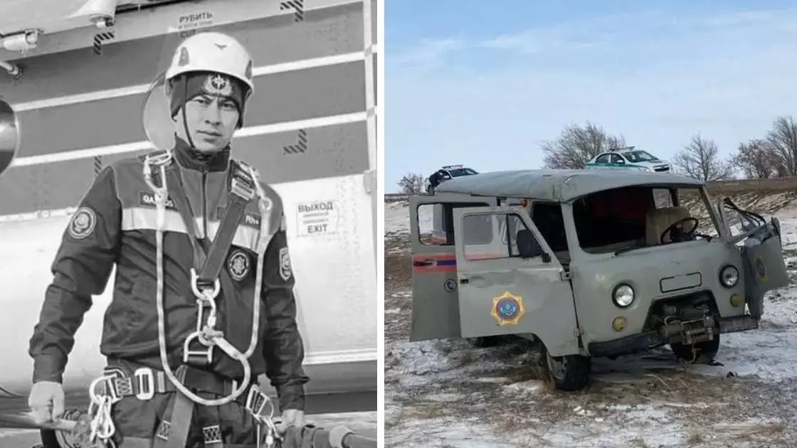 Алматы облысында қызметтік көлік апатқа ұшырап, құтқарушы қаза тапты