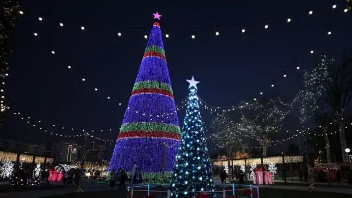 Хокимият опубликовал список локаций с новогодними елками в Ташкенте