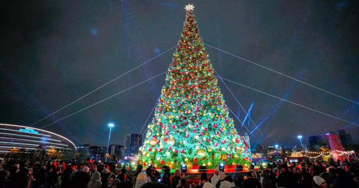  Астанада бір мезетте 40-тан астам шыршаның шамы жағылды 