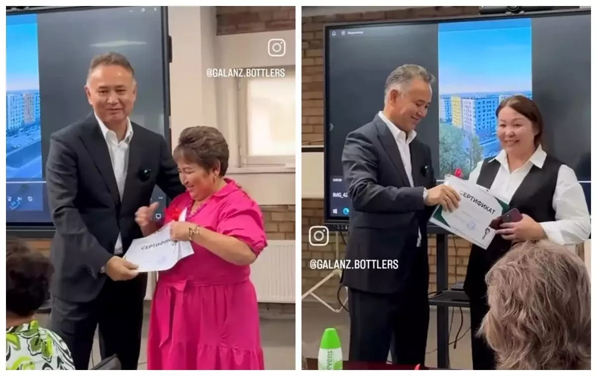 «Бәрі өз қалтамнан»: Тұрсынғали Алагөзов қызметкерлерінің ата-аналарына зейнетақы төлемек (ВИДЕО)