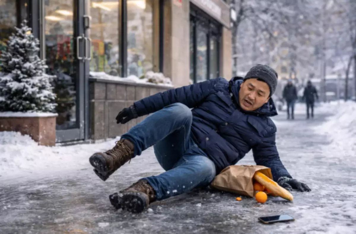 Упали на льду у магазина: инструкция, как взыскать компенсацию