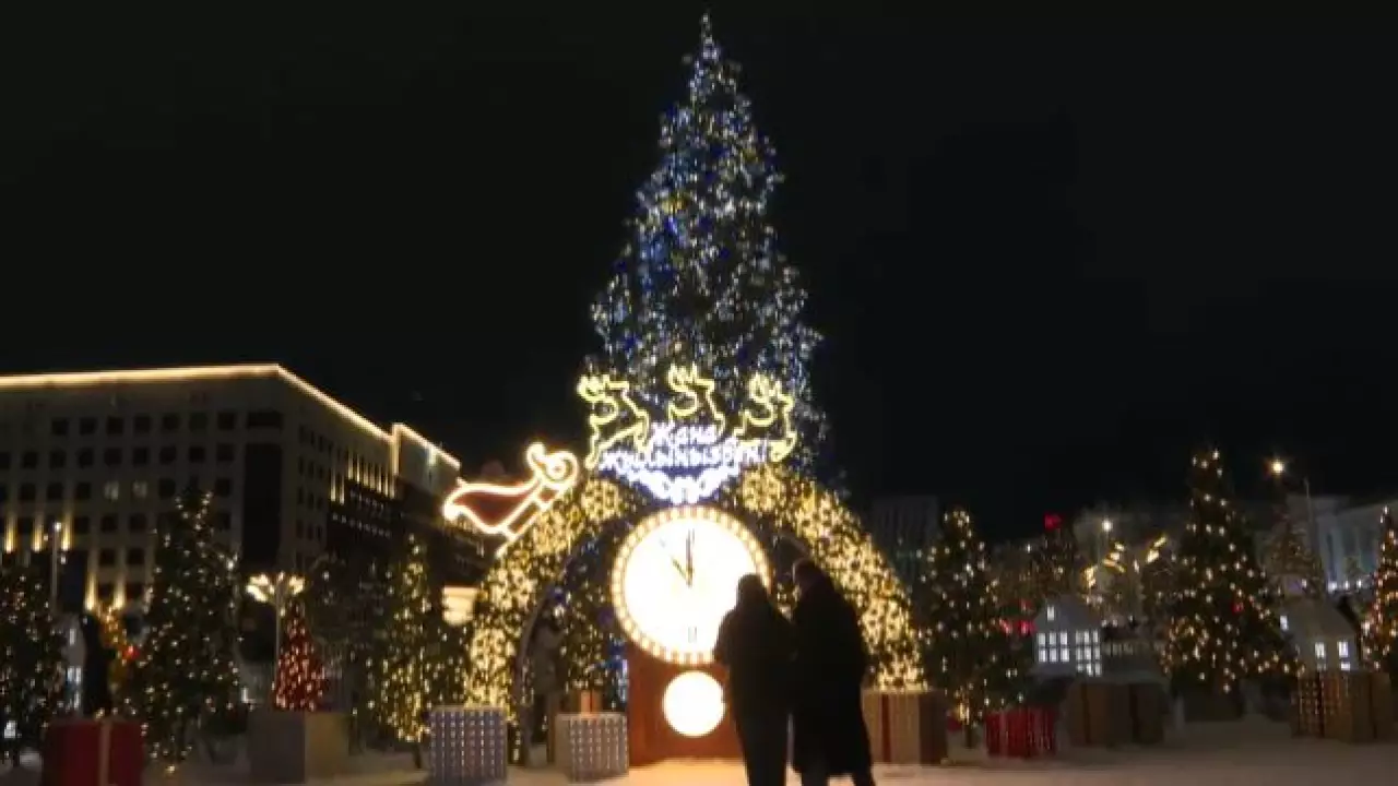 Как украсили Астану к Новому году