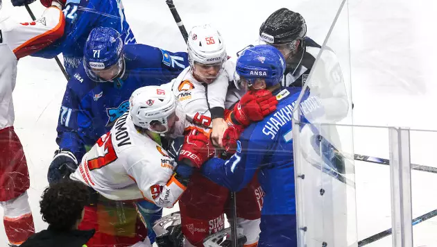 Камбэком завершился домашний матч "Барыса" в КХЛ