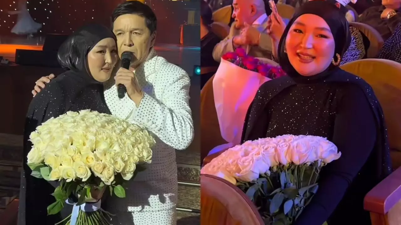 "Қара жамылғаны несі?": Абай Бегейдің екінші әйелі концертке киген киімі үшін сынға қалды (ВИДЕО)