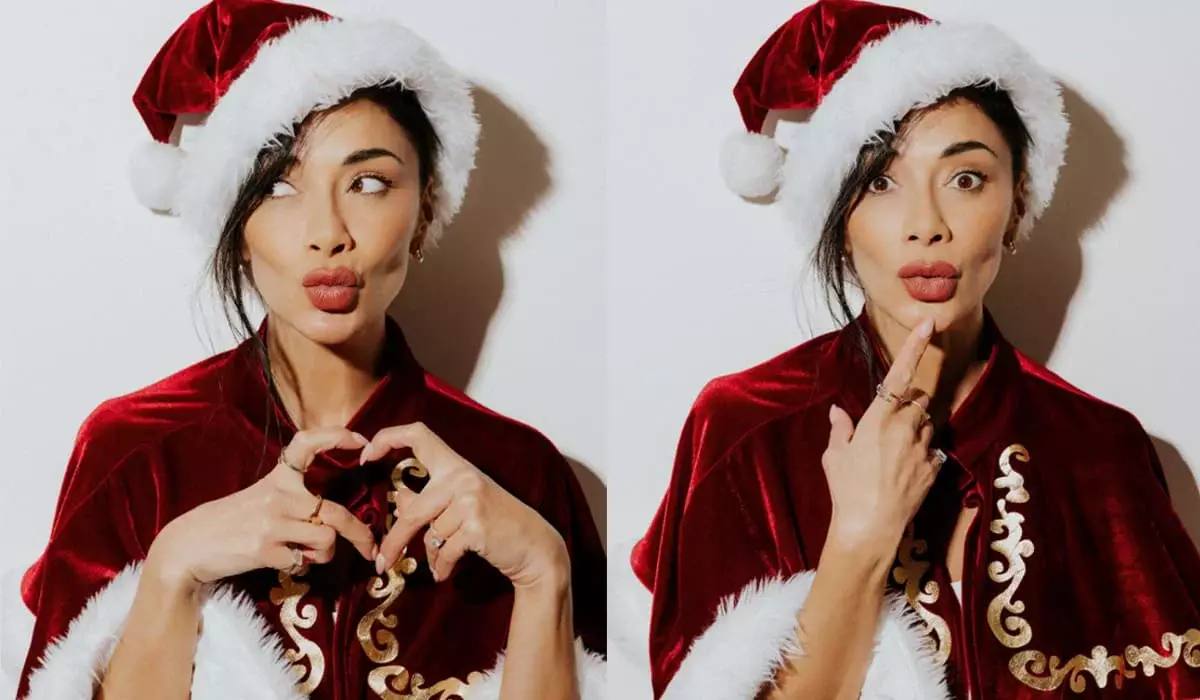 Николь Шерзингер восхитила казахстанцев новогодним образом с казахскими орнаментами
