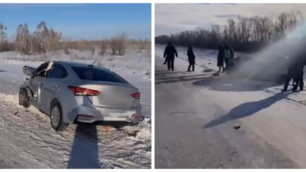 Две женщины-водителя погибли в лобовом столкновении на скользкой дороге в Павлодарской области