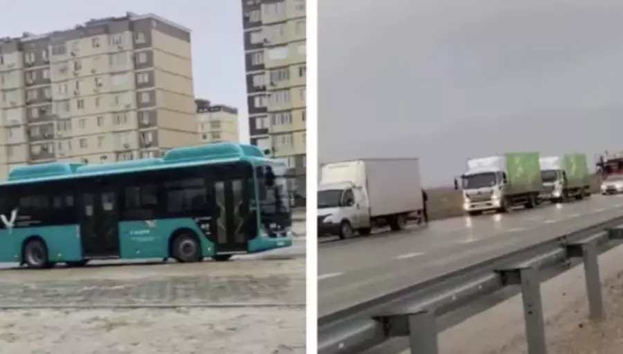 Ақтауда бүгін көктайғақ салдарынан бірнеше жол апаты болған