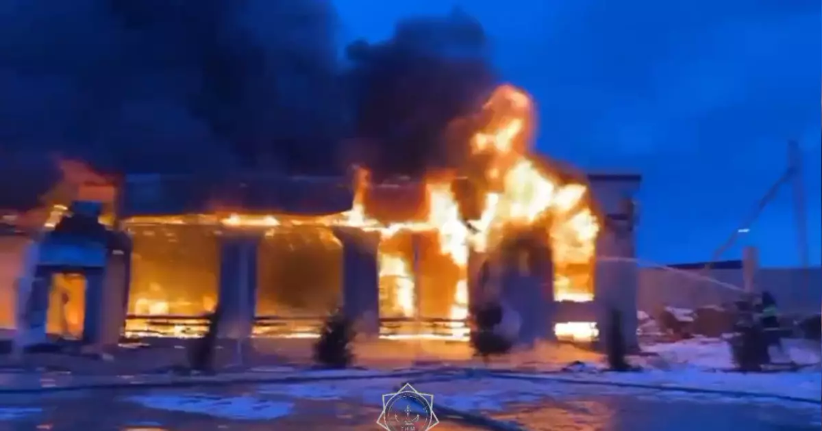   Түркістан облысында дәмхана өртеніп кетті   