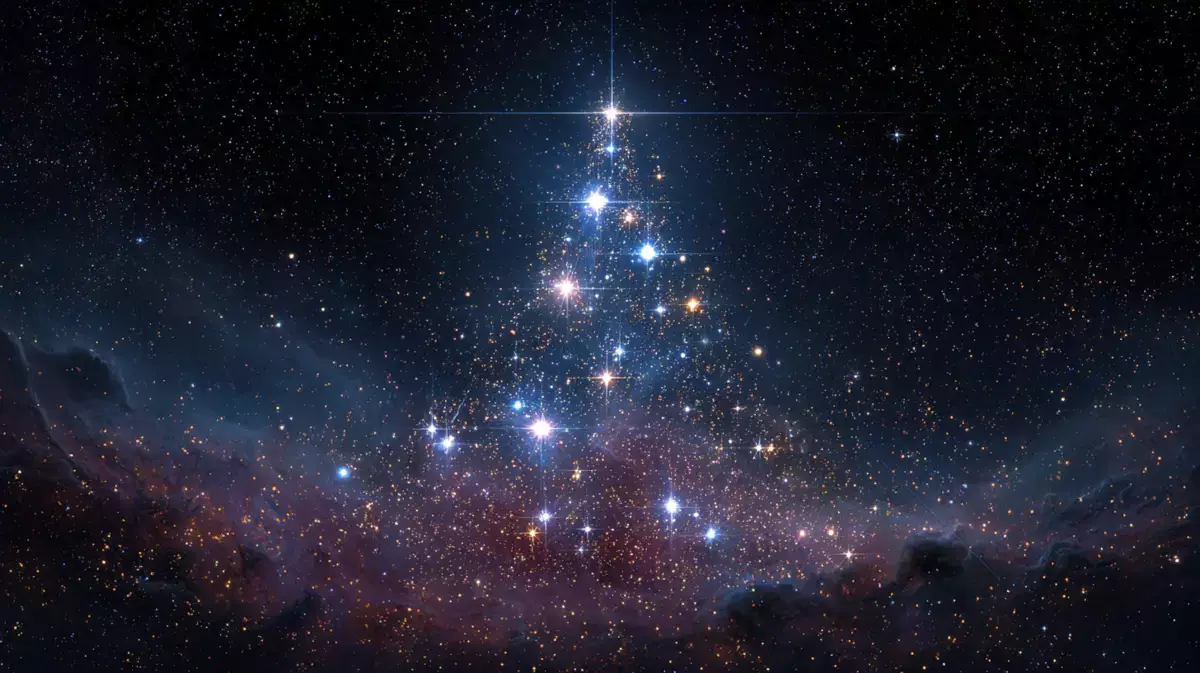 Шедевр Вселенной: в космосе засияла новогодняя елка - новости на Lada.kz 27.12.2025