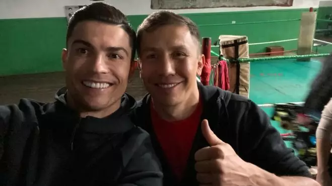 Геннадий Головкин встретился с Криштиану Роналду в Эр-Рияде