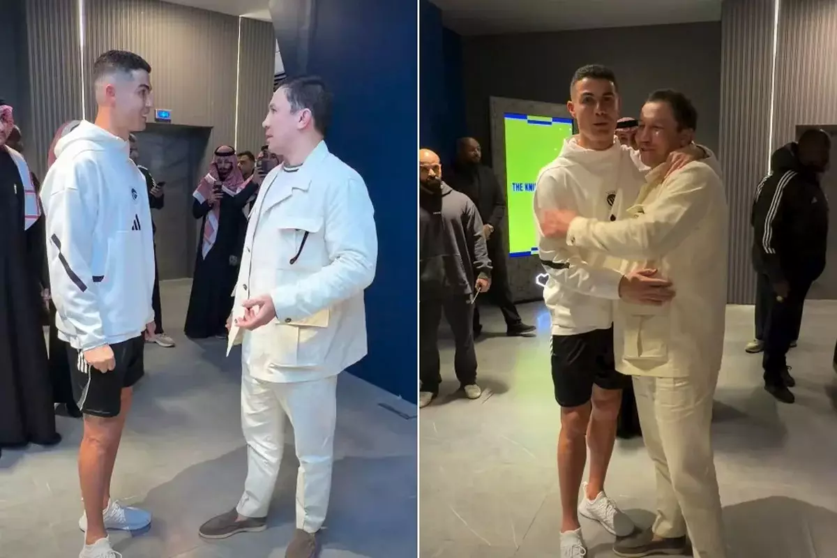 Геннадий Головкин и Криштиану Роналду пообщались в Эр-Рияде (ВИДЕО)