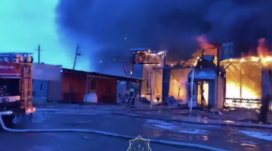 Түркістан облысында жол бойындағы кафе өртенді