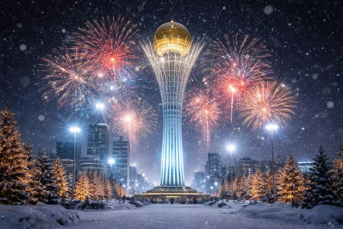 Где смотреть новогодний салют в Астане