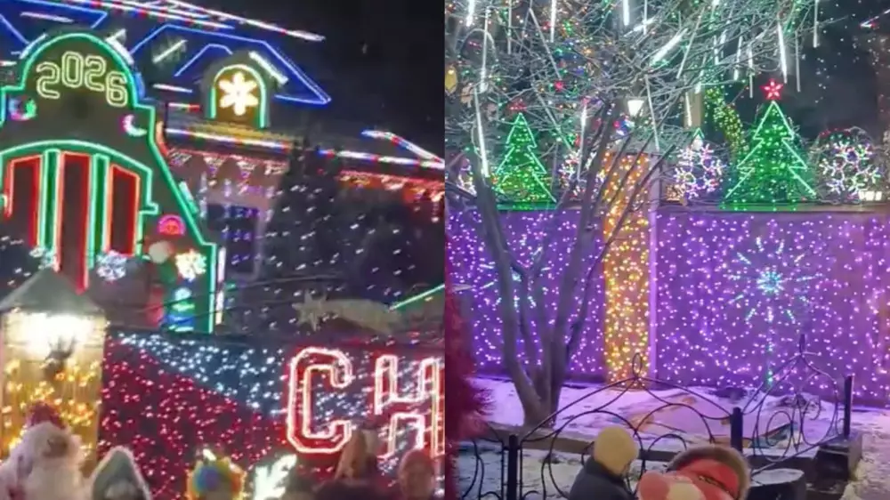 Новогодний “вайб“ дома в Алматинской области восхитил соцсети