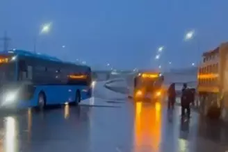 Гололёд парализовал трассу Караганда – Астана