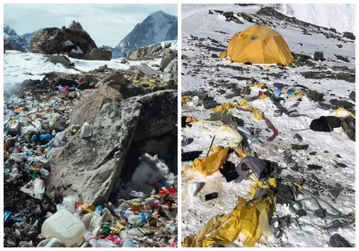 Эверест шыңдарында қоқыс тонналап көбеюде: Непал билігі қалдықты төменге алып кетуге міндеттейтін бағдарламаны тоқтатты