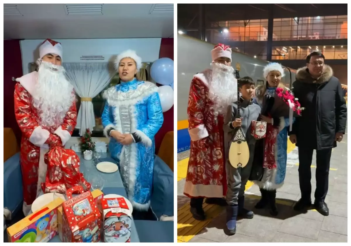 "Аяз ата мен Ақшақар құттықтап, вагондар безендіріледі": Жаңа жылды пойызда қарсы алатын қазақстандықтарға мерекелік көңіл күй ұйымдастырылады